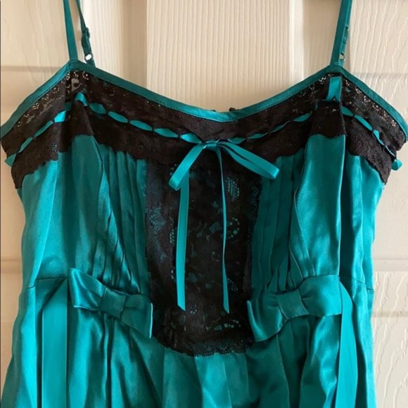 New vintage Betsey Johnson 90's Y2K 100% silk babydoll pin-up slip dress - Picture 4 of 8